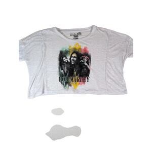 Bob Marley Billabong Collab Women's Light Gray Oversize Tank Top Size Medium